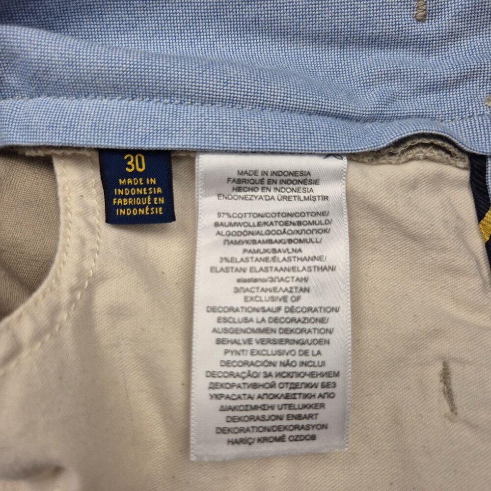 Polo Ralph Lauren Men's Stretch Classic Fit 9" Shorts Size 30 Beige Cotton-Blend - Picture 3 of 12